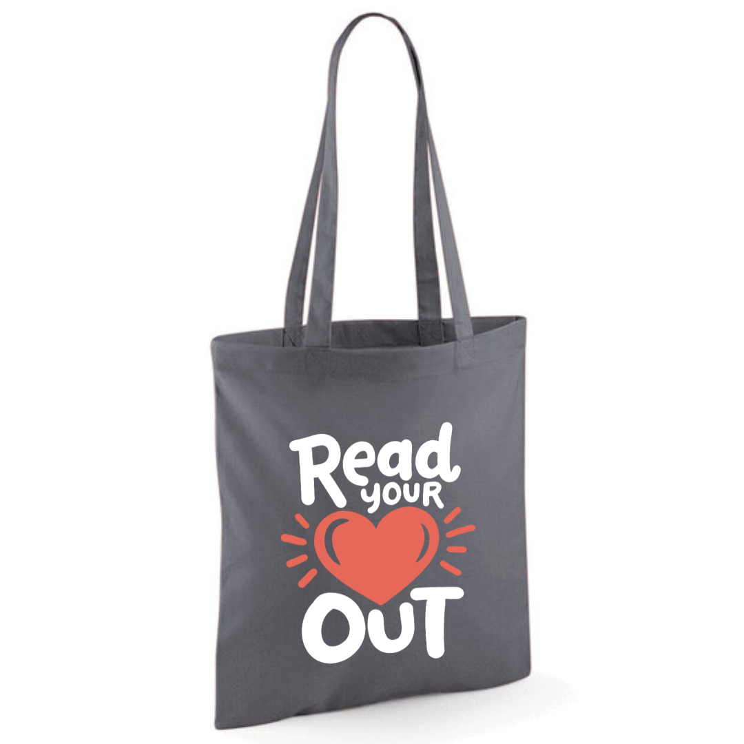 "Read Your Heart Out" Cotton Tote Shopper - lots of colours