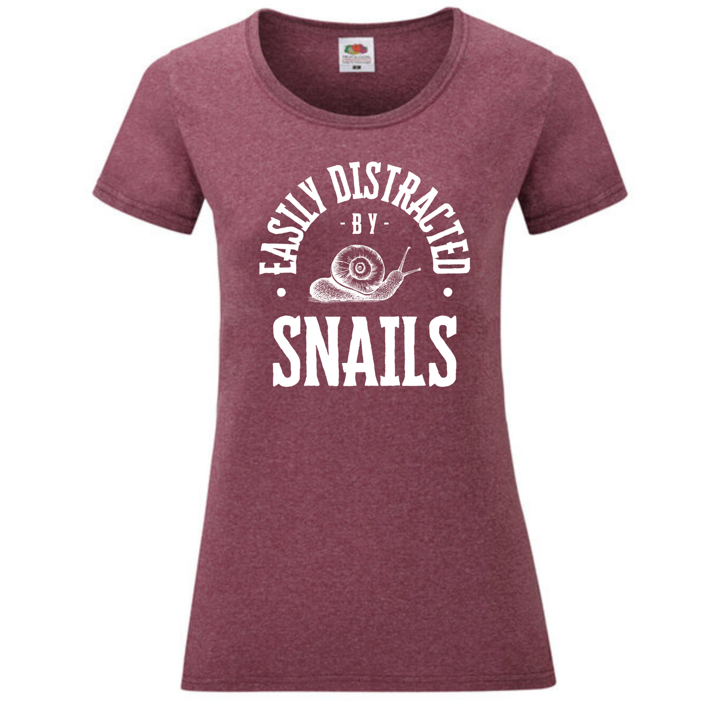 "Easily Distracted by Snails" Ladies Fit Tee - lots of colours
