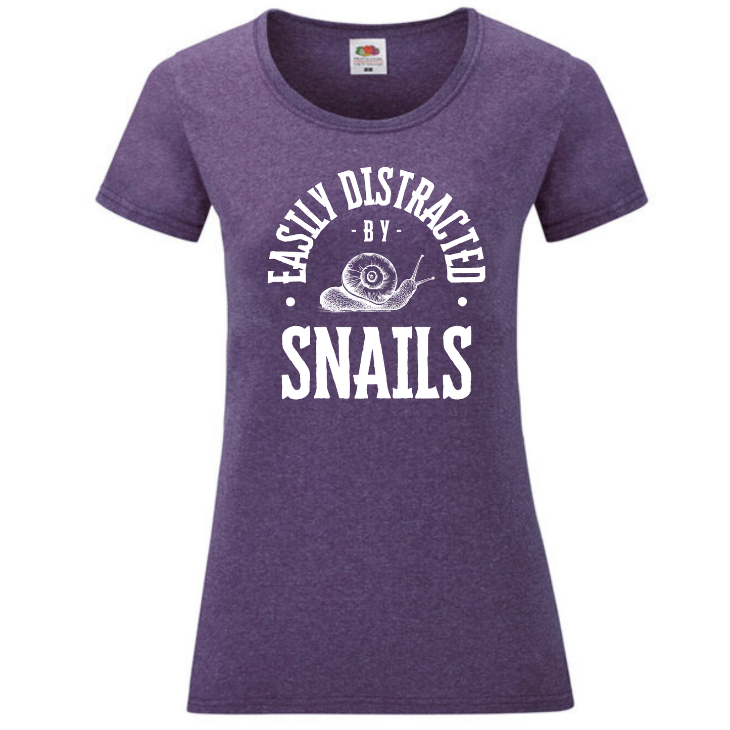 "Easily Distracted by Snails" Ladies Fit Tee - lots of colours