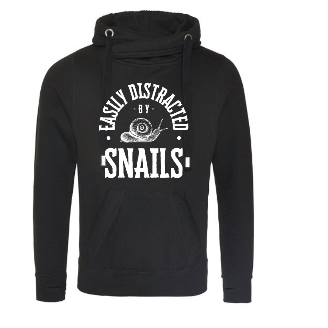 "Easily Distracted by Snails" Deluxe Hoody - lots of colours