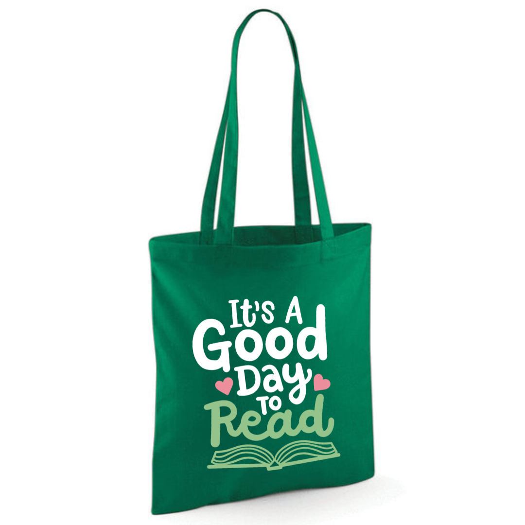 "It's A Good Day to Read" Cotton Tote Shopper - lots of colours