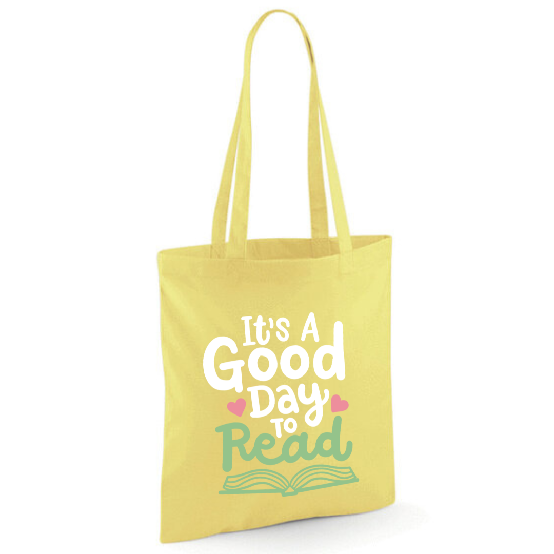 "It's A Good Day to Read" Cotton Tote Shopper - lots of colours