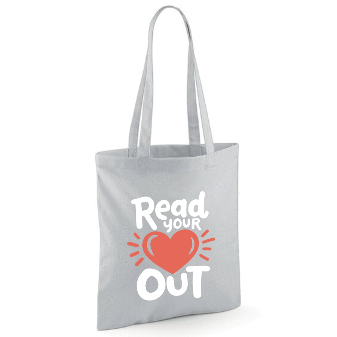 "Read Your Heart Out" Cotton Tote Shopper - lots of colours