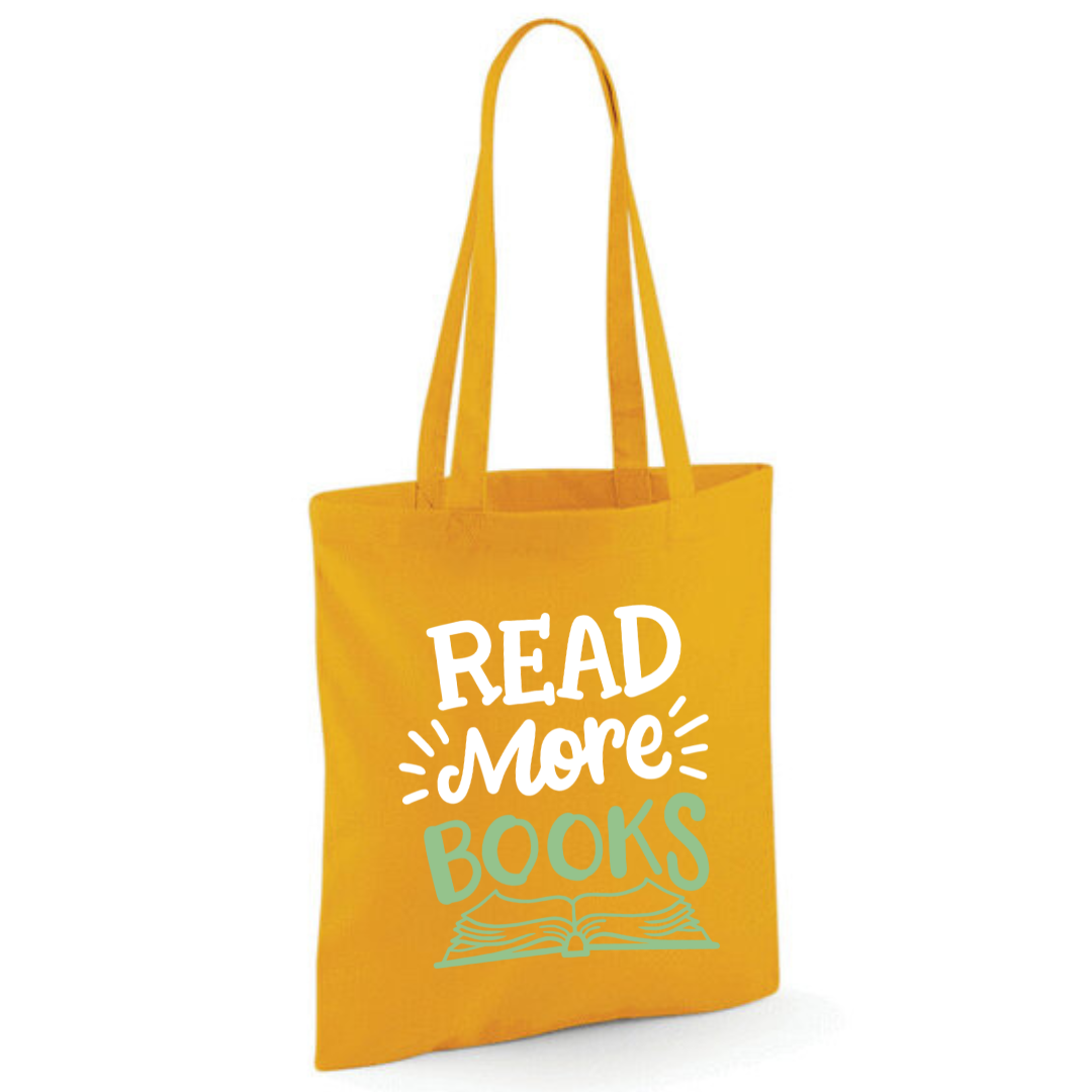 "Read More Books" Cotton Tote Shopper - lots of colours
