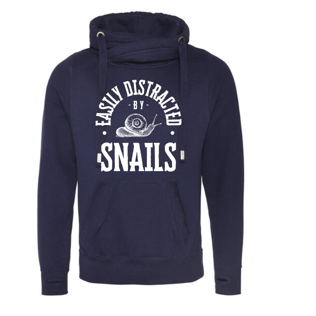 "Easily Distracted by Snails" Deluxe Hoody - lots of colours