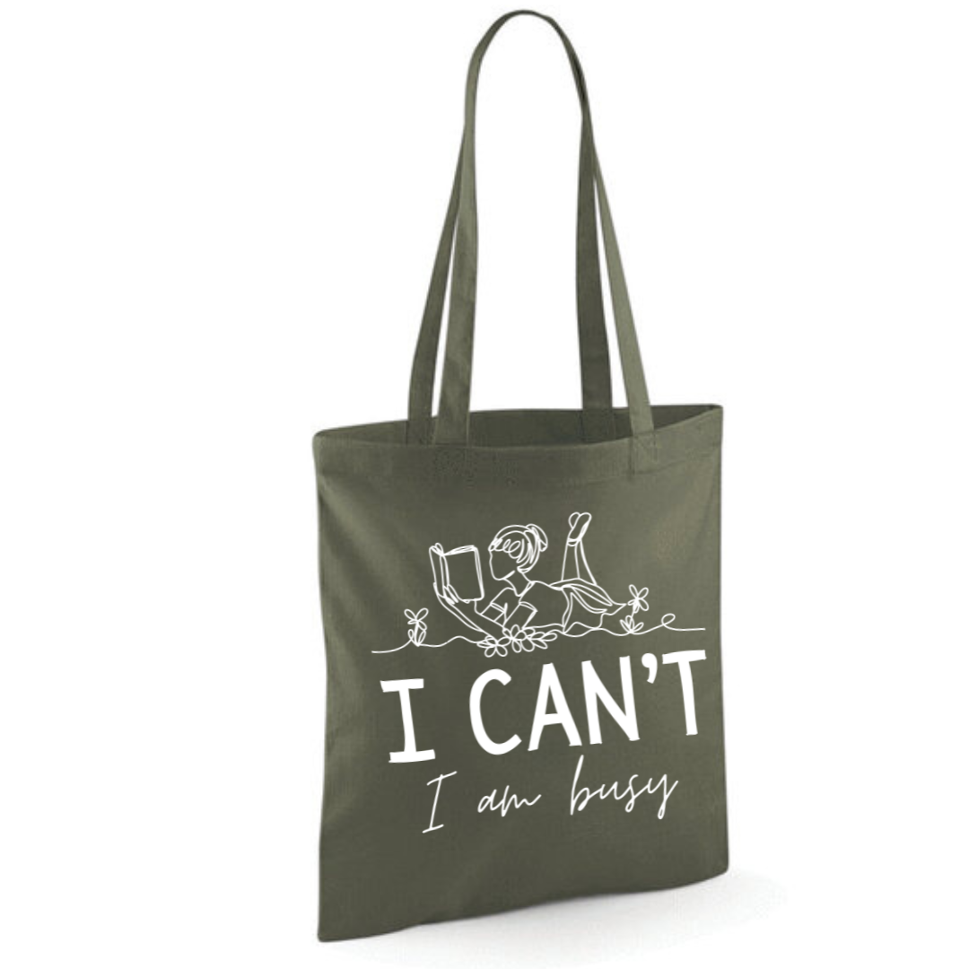 "I Can't I Am Busy" Tote Shopper Bag - lots of colours!