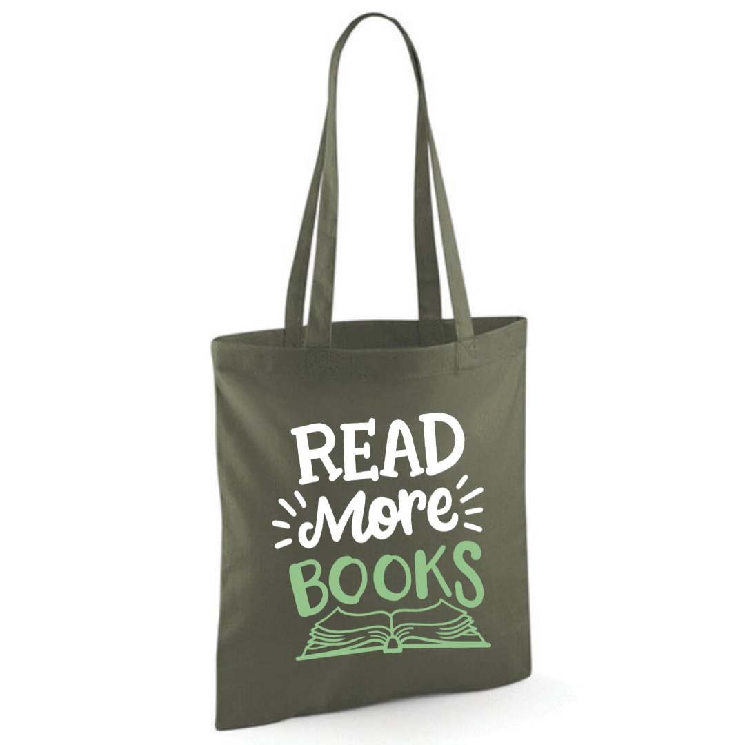 "Read More Books" Cotton Tote Shopper - lots of colours
