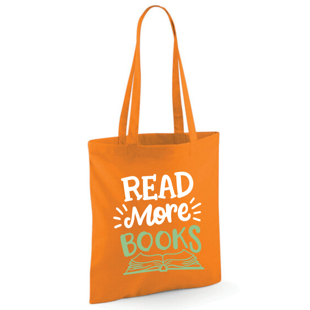 "Read More Books" Cotton Tote Shopper - lots of colours