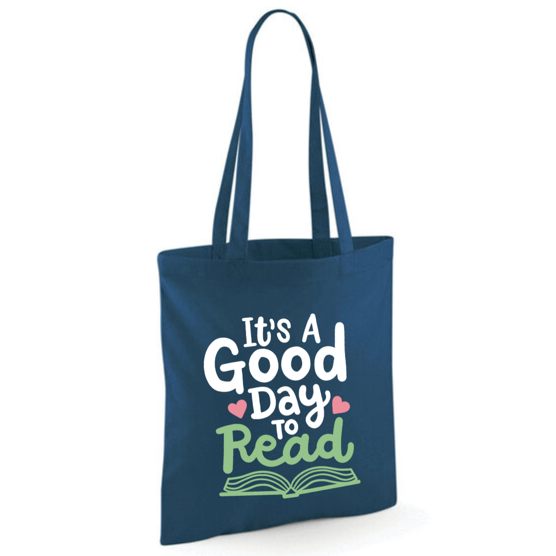 "It's A Good Day to Read" Cotton Tote Shopper - lots of colours
