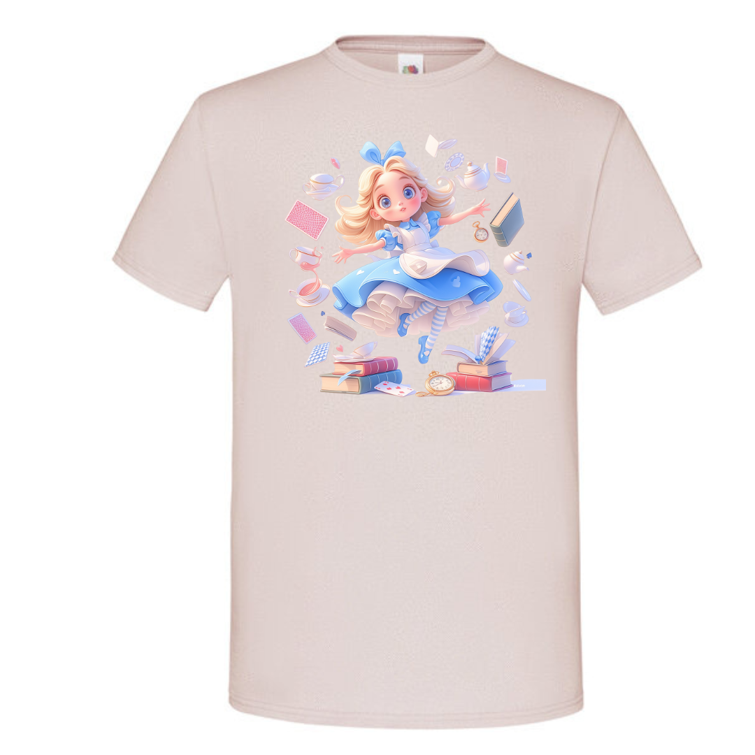 Alice with Flying Books Standard Tee - lots of colours!