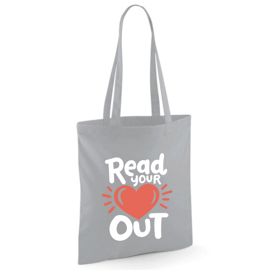 "Read Your Heart Out" Cotton Tote Shopper - lots of colours
