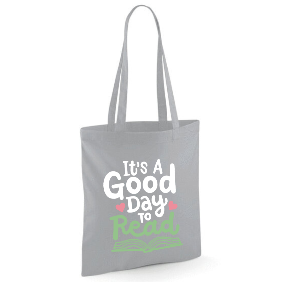 "It's A Good Day to Read" Cotton Tote Shopper - lots of colours