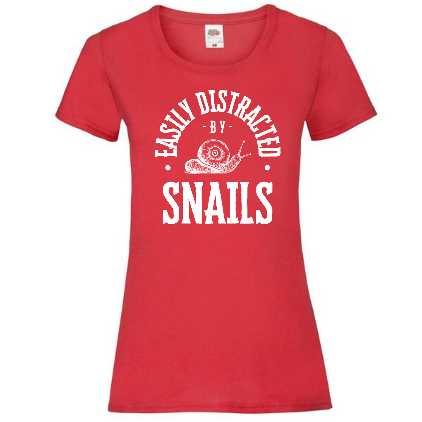 "Easily Distracted by Snails" Ladies Fit Tee - lots of colours