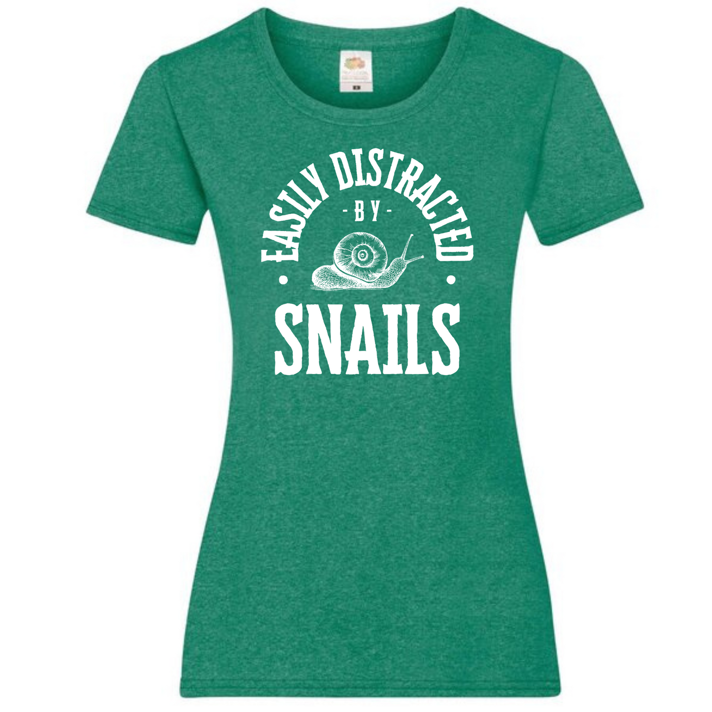 "Easily Distracted by Snails" Ladies Fit Tee - lots of colours