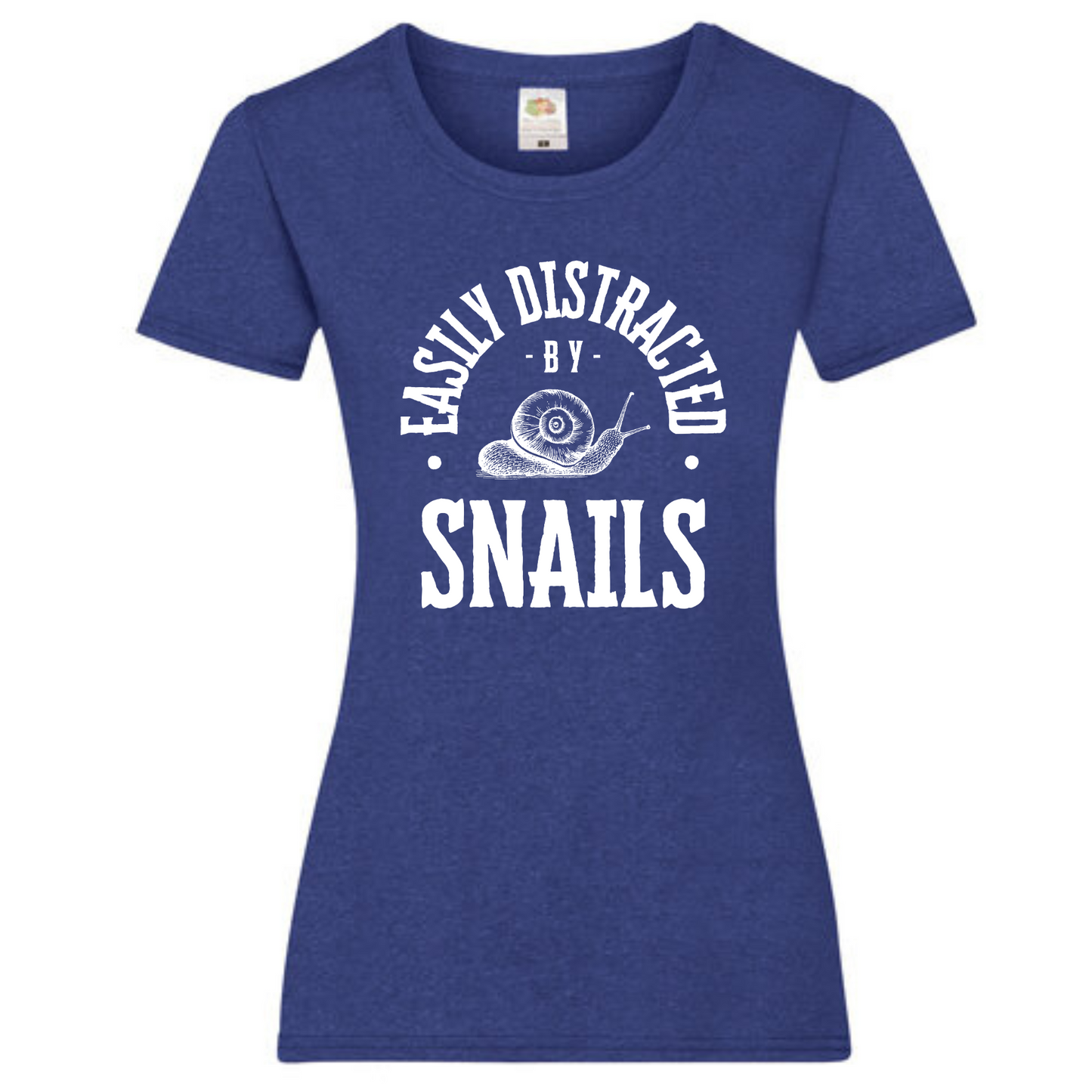 "Easily Distracted by Snails" Ladies Fit Tee - lots of colours