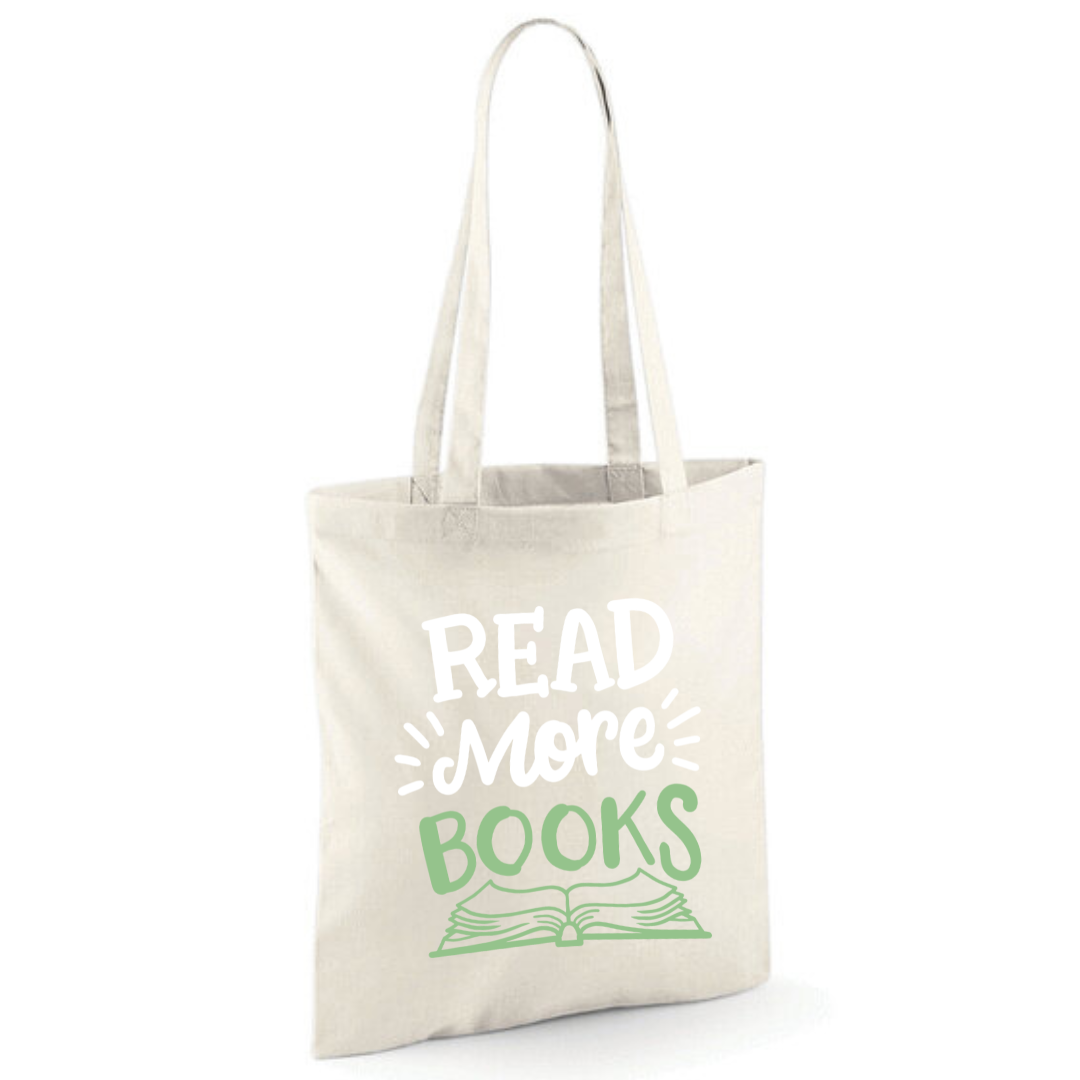 "Read More Books" Cotton Tote Shopper - lots of colours