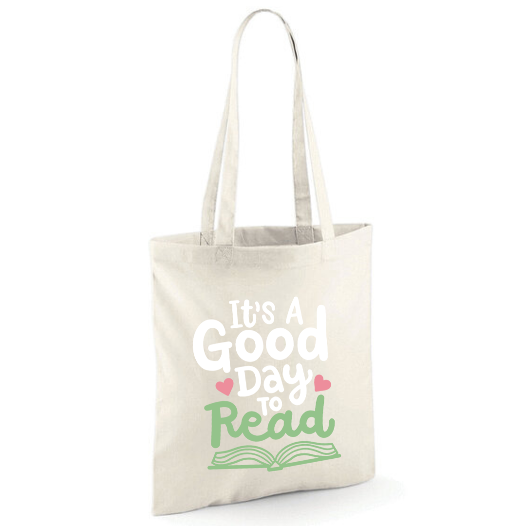 "It's A Good Day to Read" Cotton Tote Shopper - lots of colours