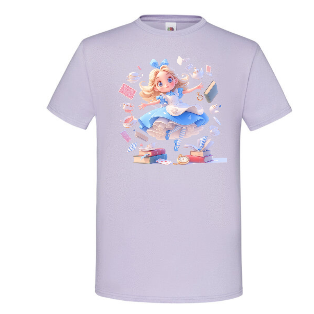 Alice with Flying Books Standard Tee - lots of colours!