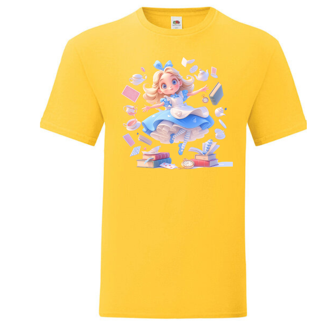 Alice with Flying Books Standard Tee - lots of colours!