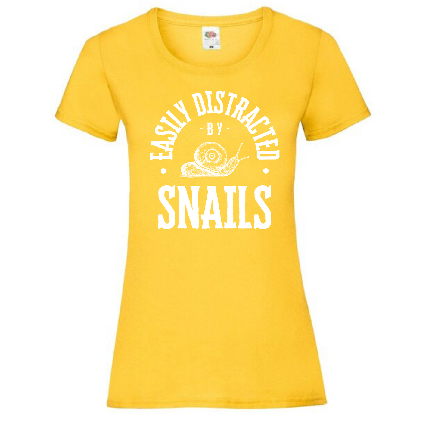 "Easily Distracted by Snails" Ladies Fit Tee - lots of colours