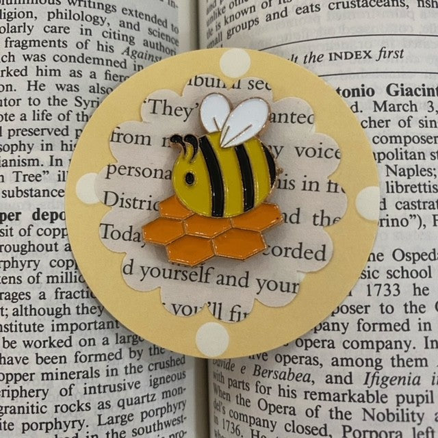 Bee & Honey Pin Badge