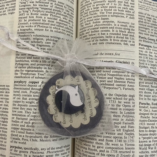 Whale Ying Yang Pin Badge