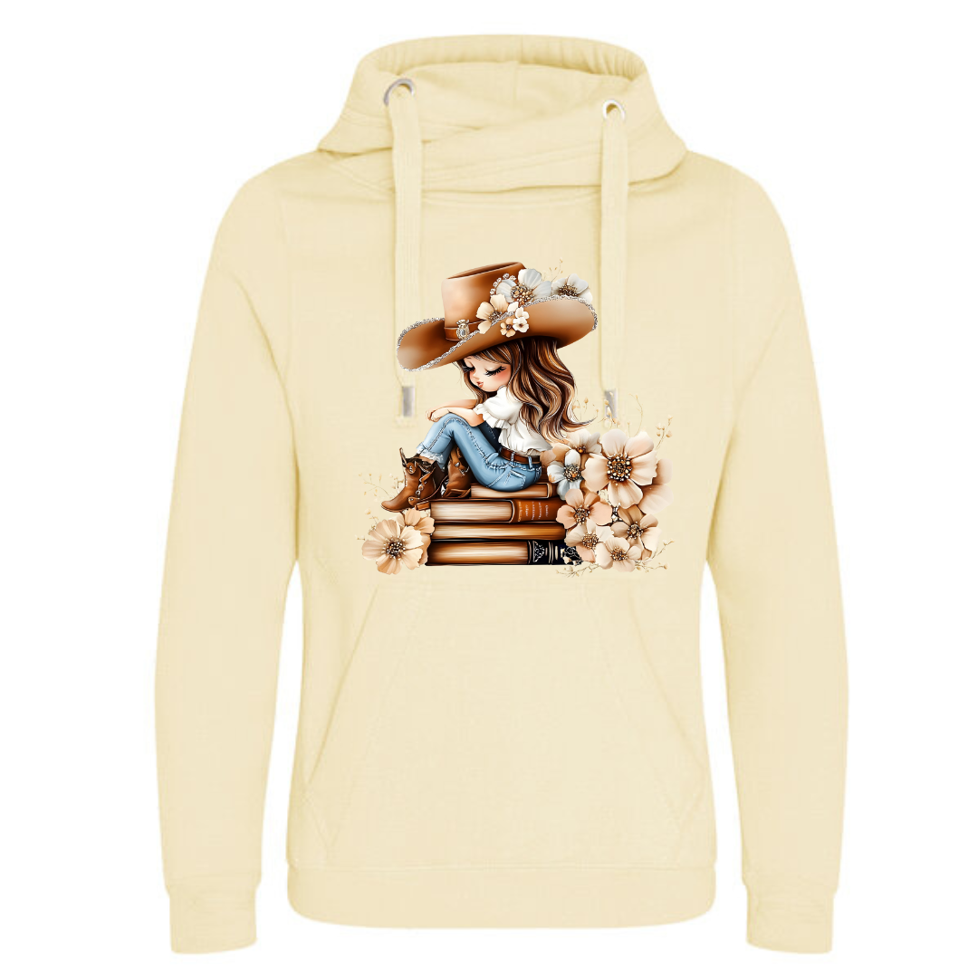 Bookish Floral Cowgirl Deluxe Hoody - lots of colours!