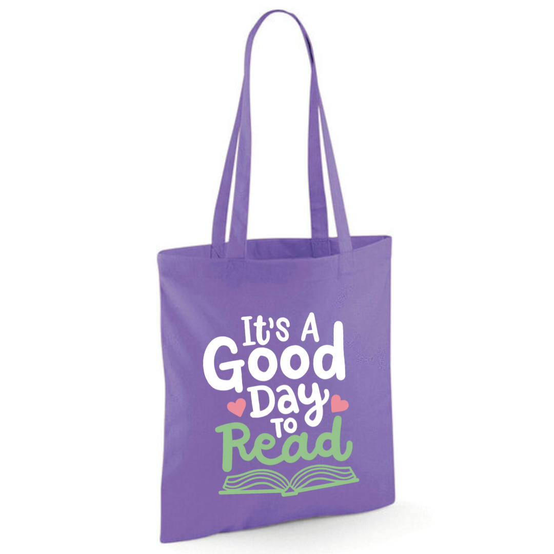 "It's A Good Day to Read" Cotton Tote Shopper - lots of colours