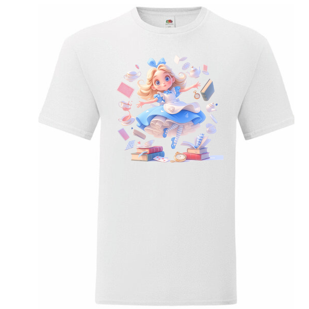 Alice with Flying Books Standard Tee - lots of colours!