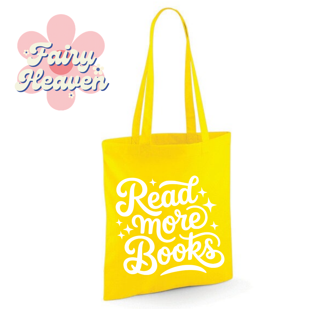 "Read More Books" Cotton Tote Shopper - lots of colours
