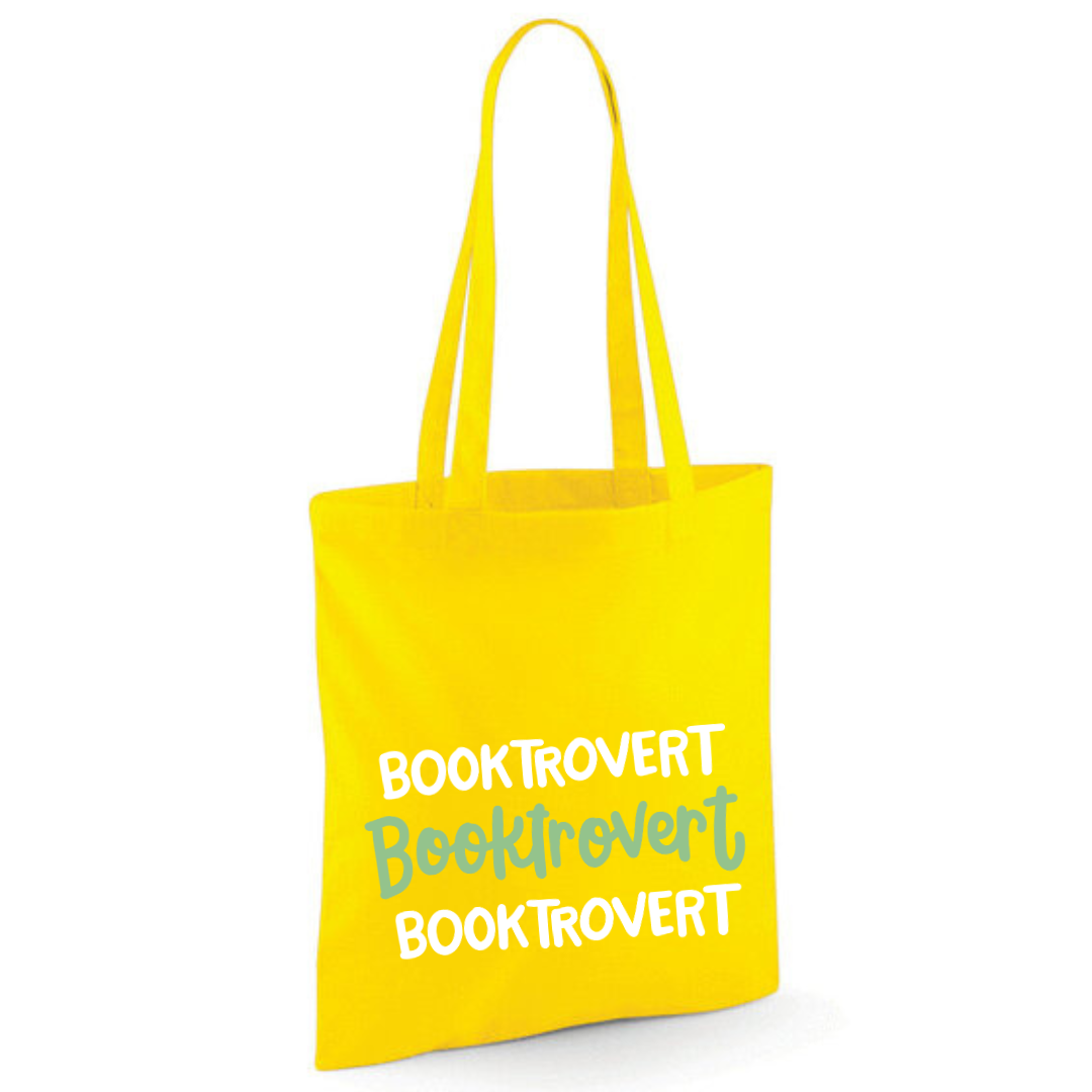 "Booktrovert" Triple Cotton Tote Shopper - lots of colours
