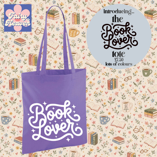 "Book Lover" Cotton Tote Shopper - lots of colours