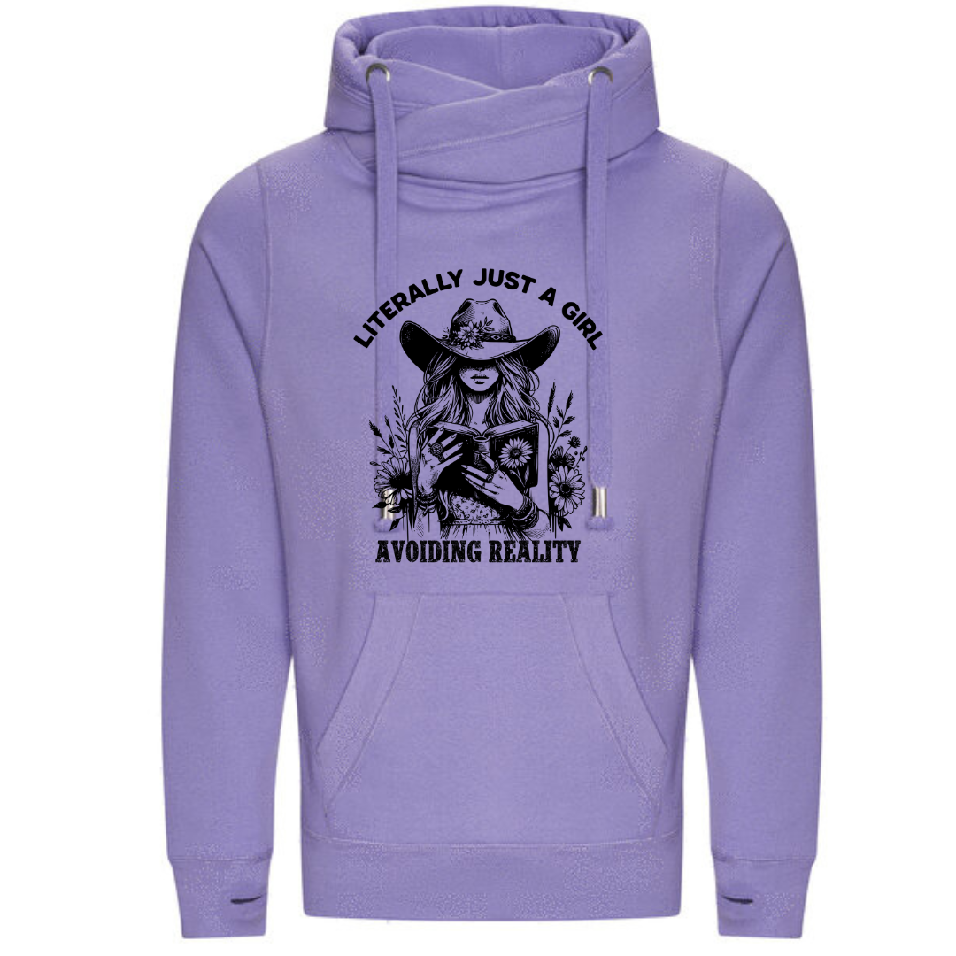 "Literally Just A Girl Avoiding Reality" Cowgirl Deluxe Hoody - lots of colours!