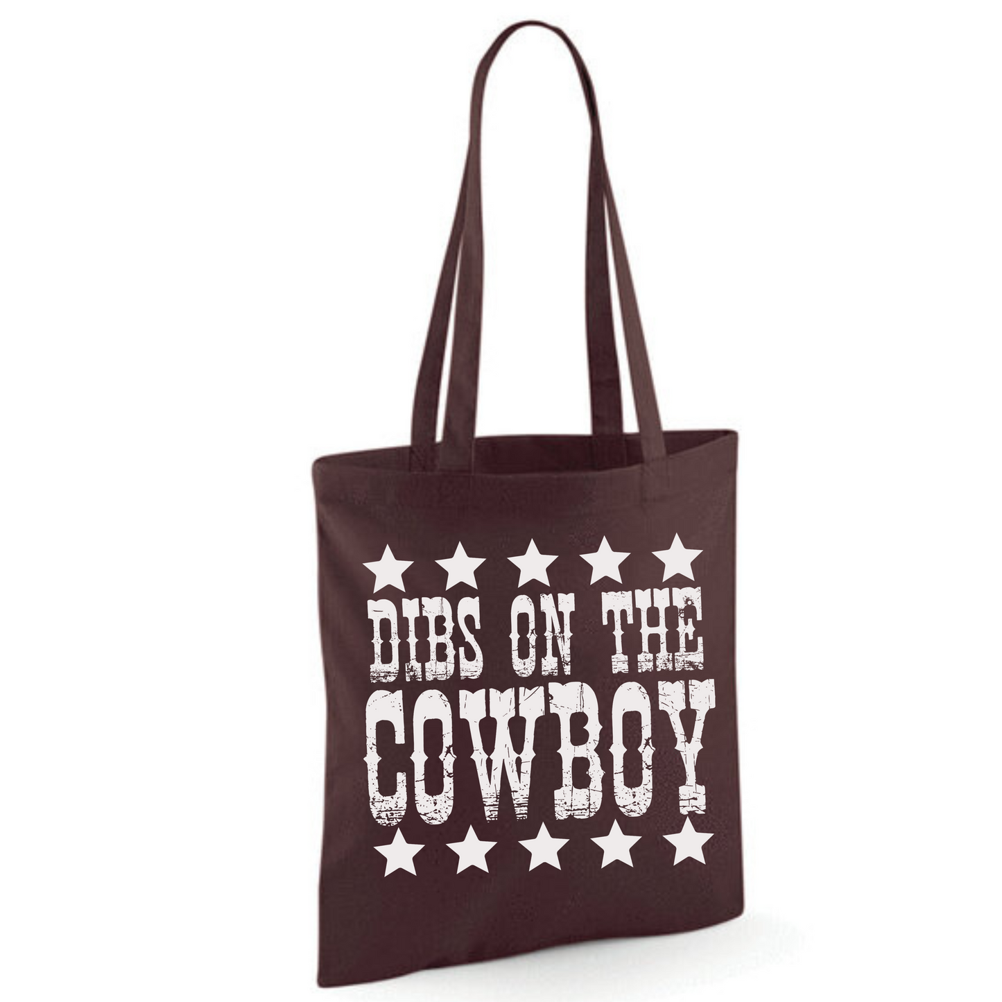 "Dibs on the Cowboy" Cotton Tote Shopper (45 colours)