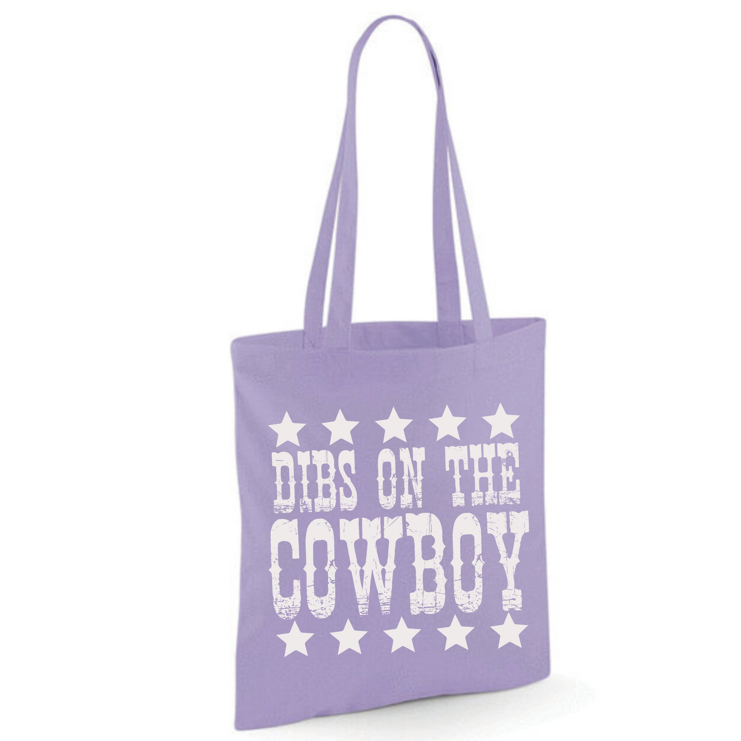 "Dibs on the Cowboy" Cotton Tote Shopper (45 colours)