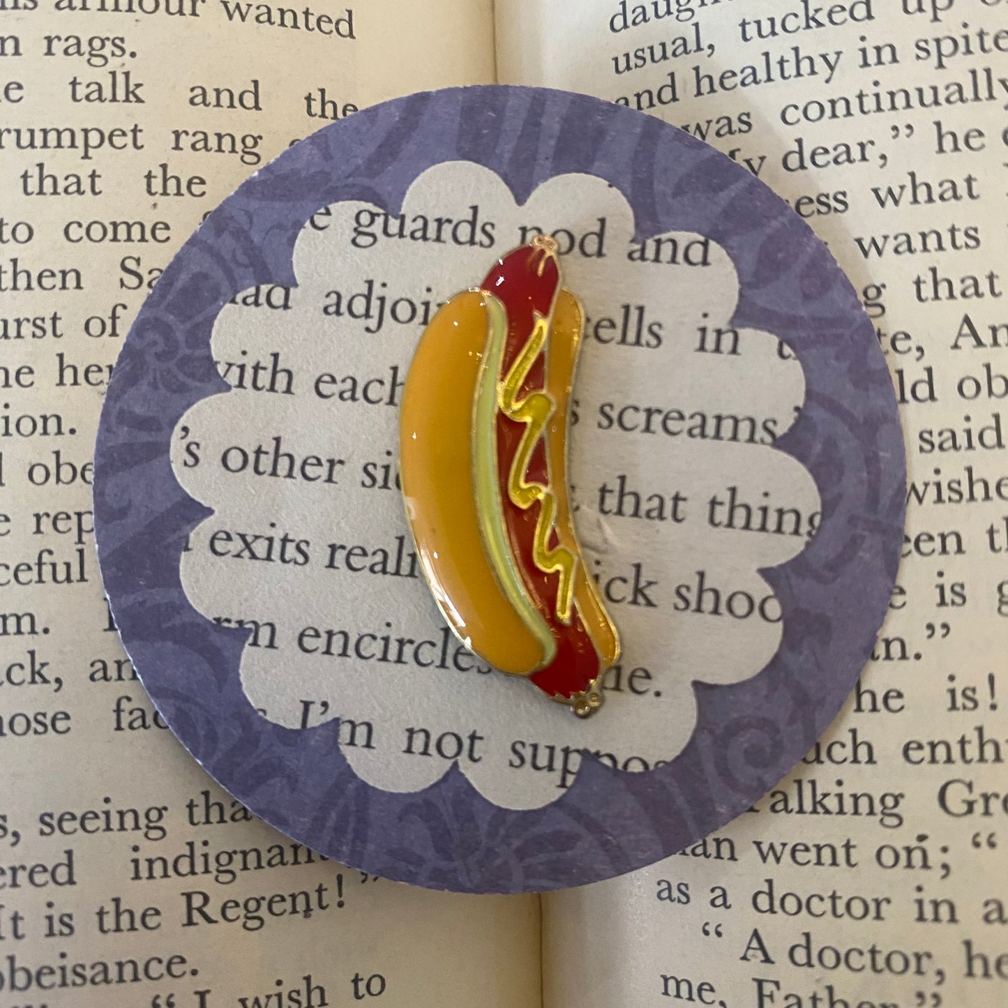 Hot Dog Pin Badge