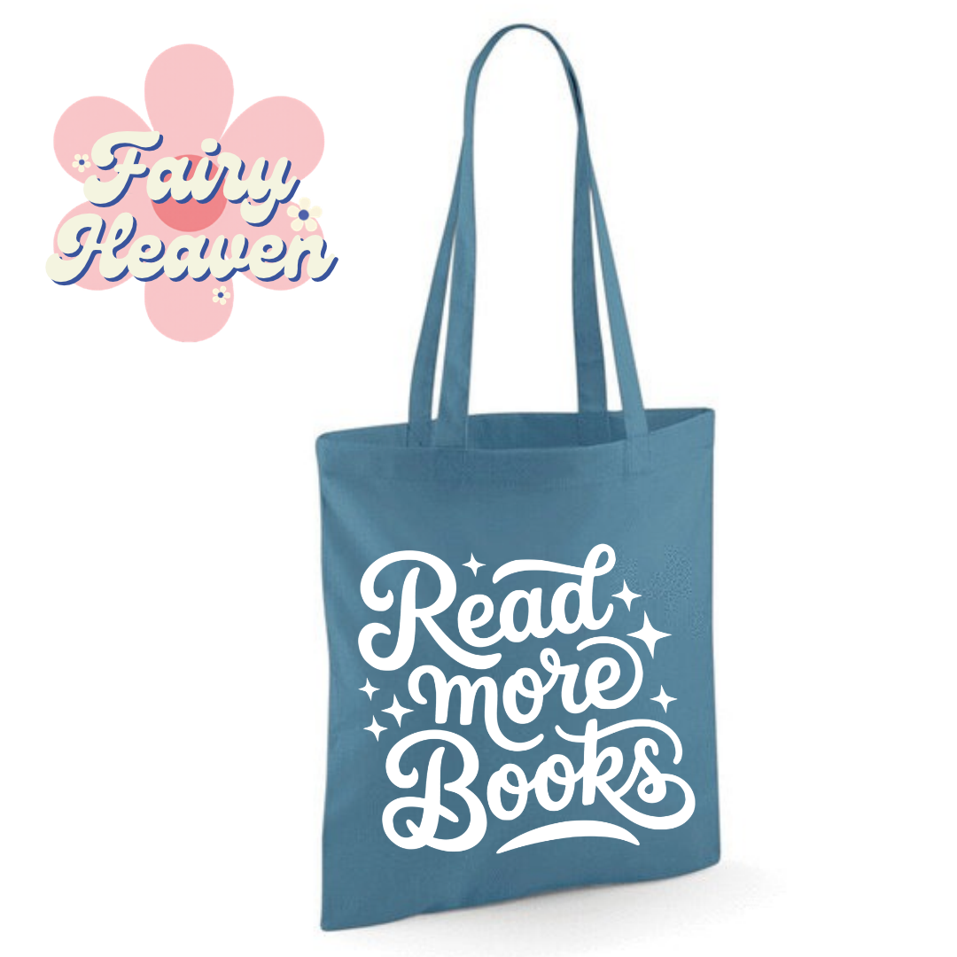 "Read More Books" Cotton Tote Shopper - lots of colours