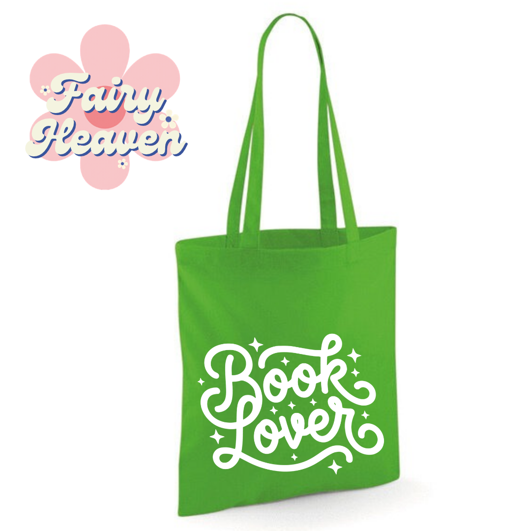 "Book Lover" Cotton Tote Shopper - lots of colours