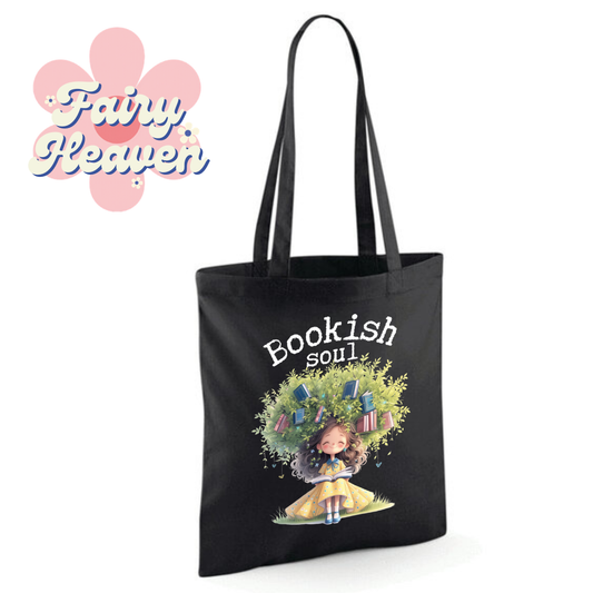 "Bookish soul" Cotton Tote Shopper - lots of colours
