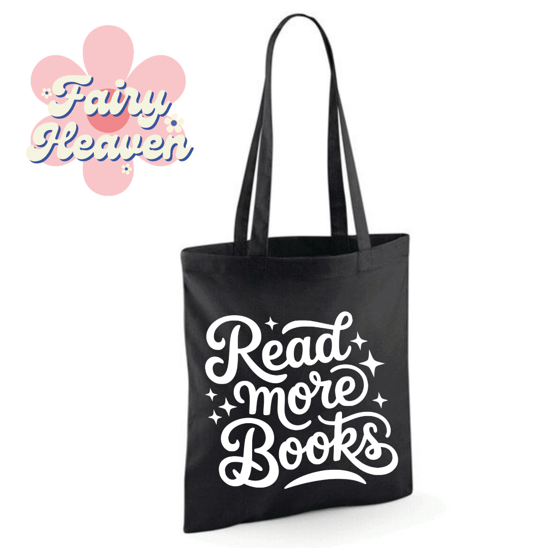 "Read More Books" Cotton Tote Shopper - lots of colours