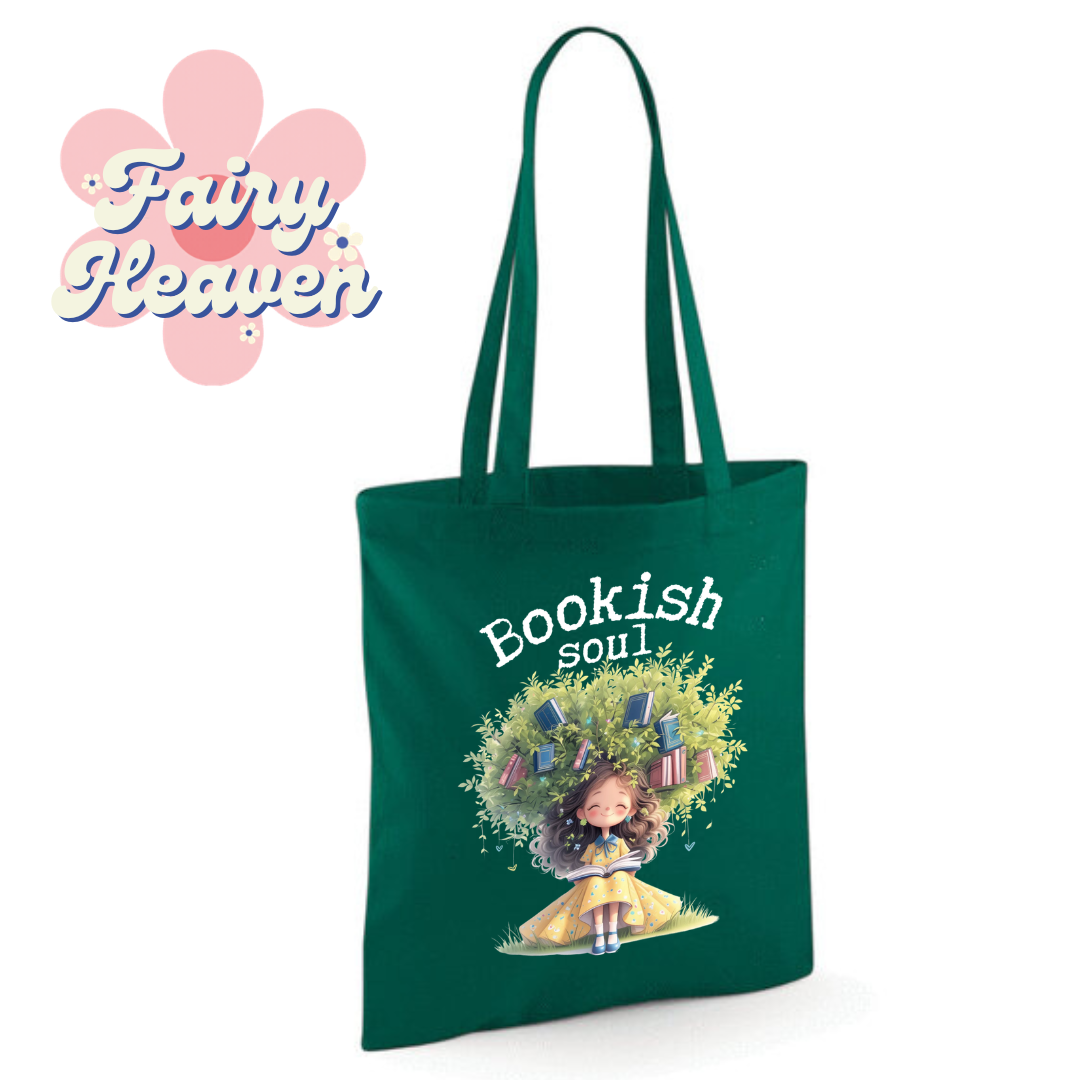"Bookish soul" Cotton Tote Shopper - lots of colours