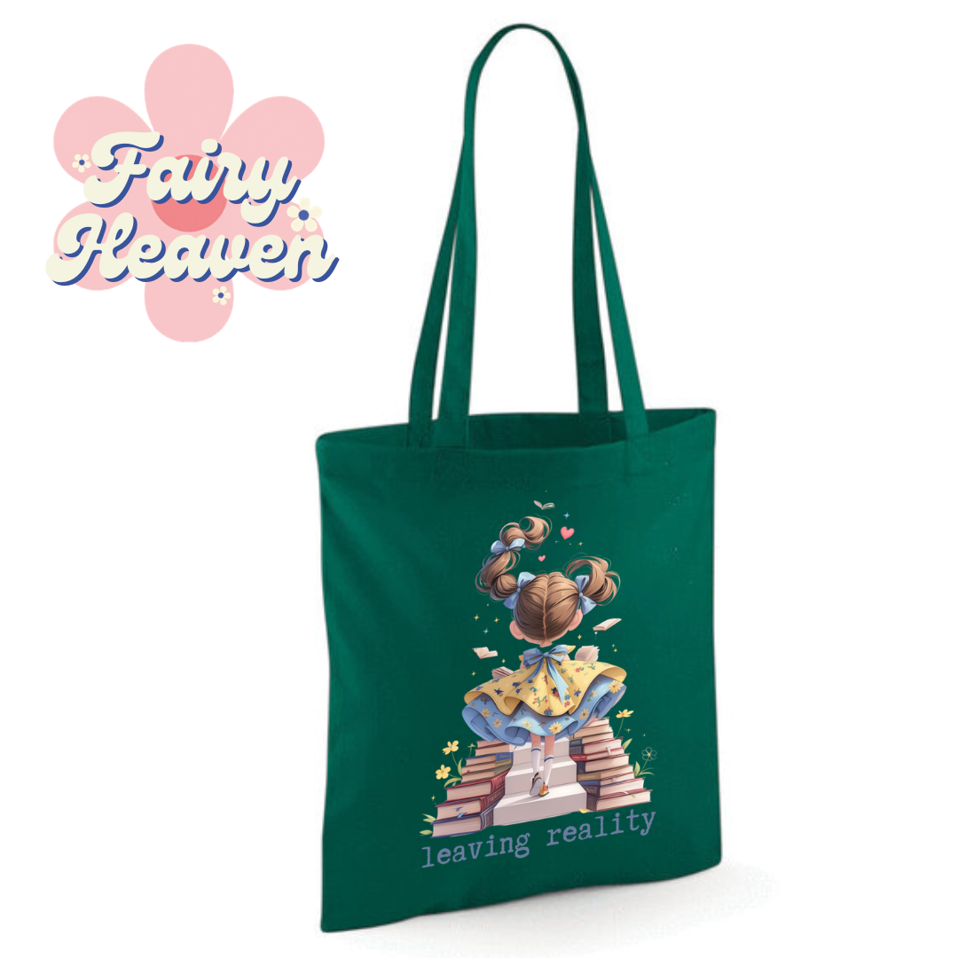 "leaving reality" Cotton Tote Shopper - lots of colours