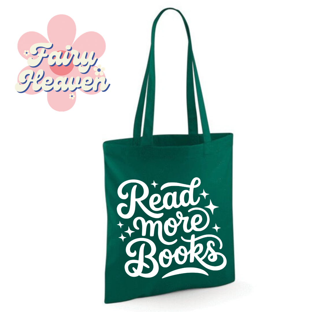 "Read More Books" Cotton Tote Shopper - lots of colours