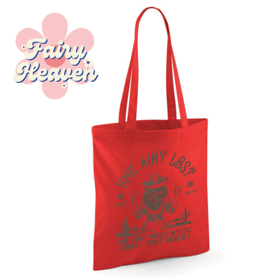 "She Aint Lost" Cotton Tote Shopper - lots of colours