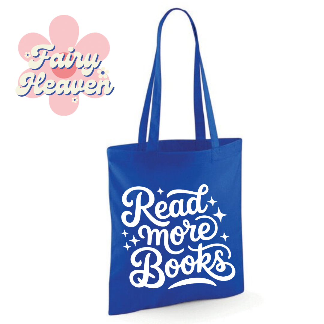 "Read More Books" Cotton Tote Shopper - lots of colours