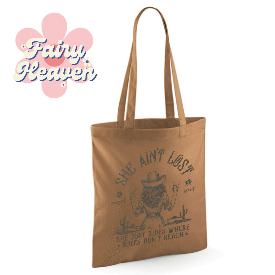 "She Aint Lost" Cotton Tote Shopper - lots of colours