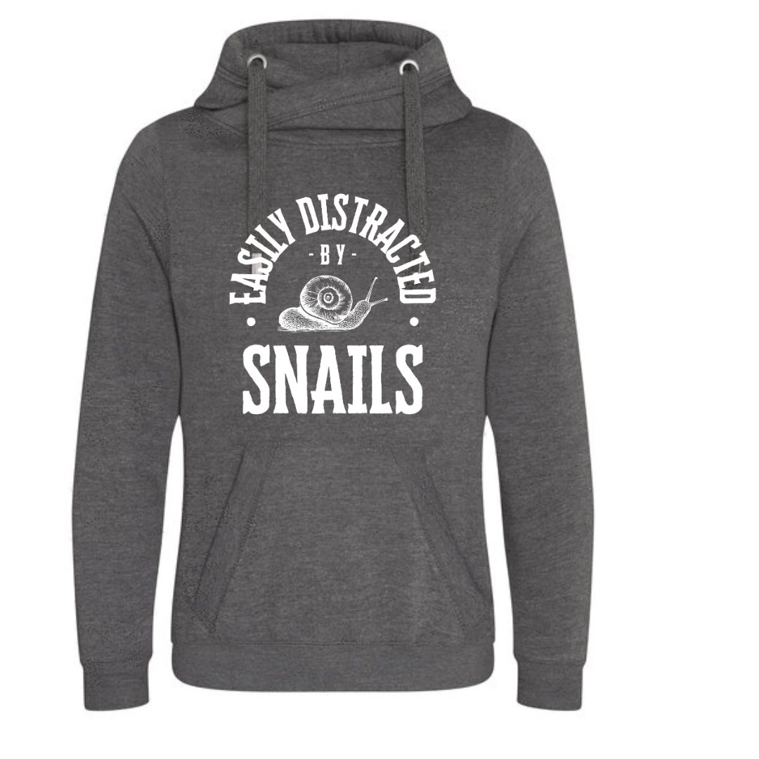 "Easily Distracted by Snails" Deluxe Hoody - lots of colours