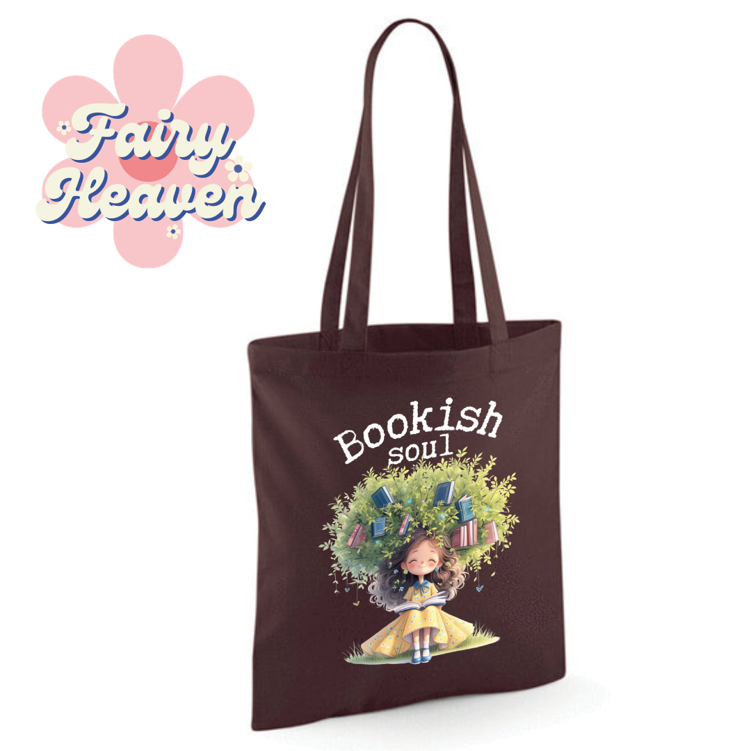 "Bookish soul" Cotton Tote Shopper - lots of colours