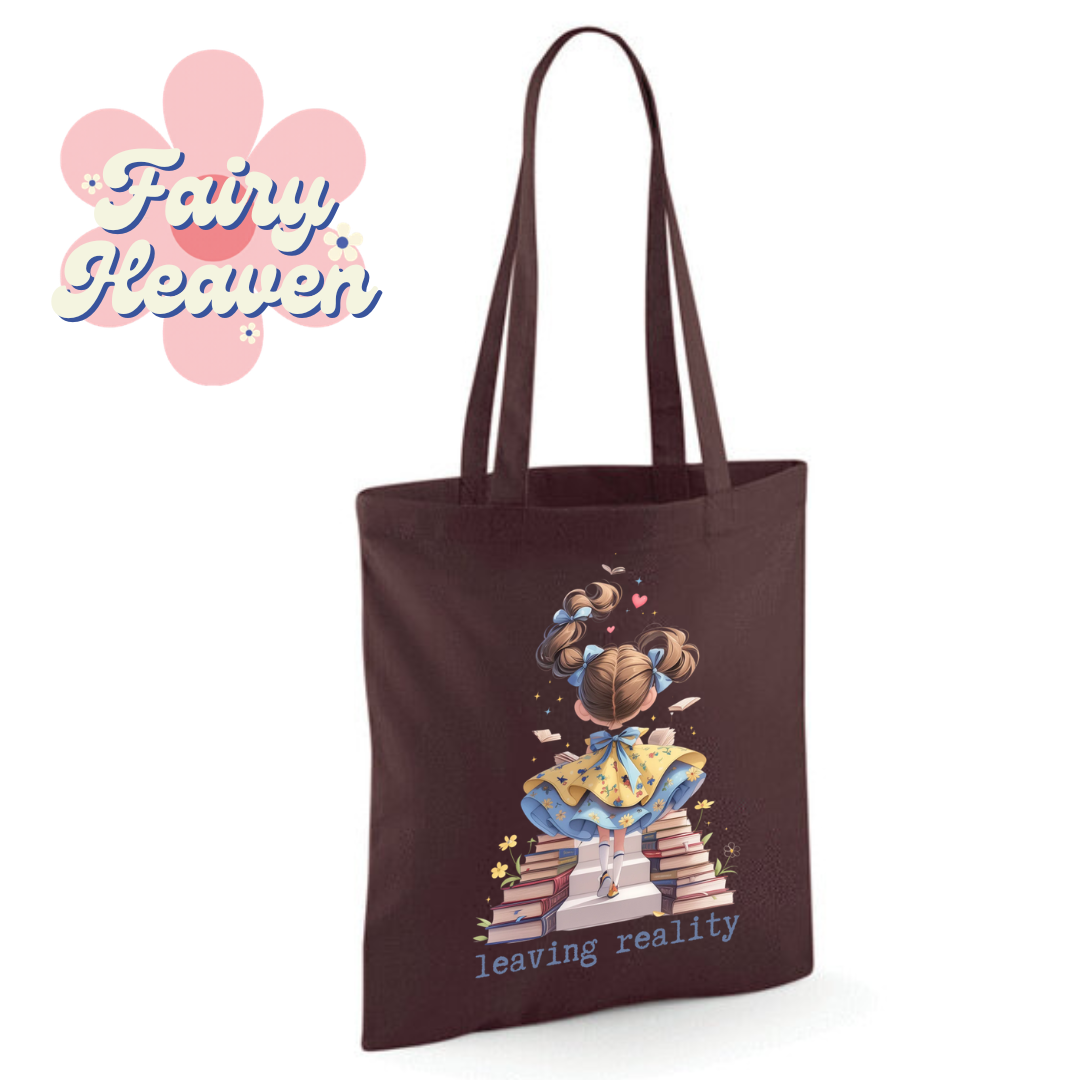 "leaving reality" Cotton Tote Shopper - lots of colours