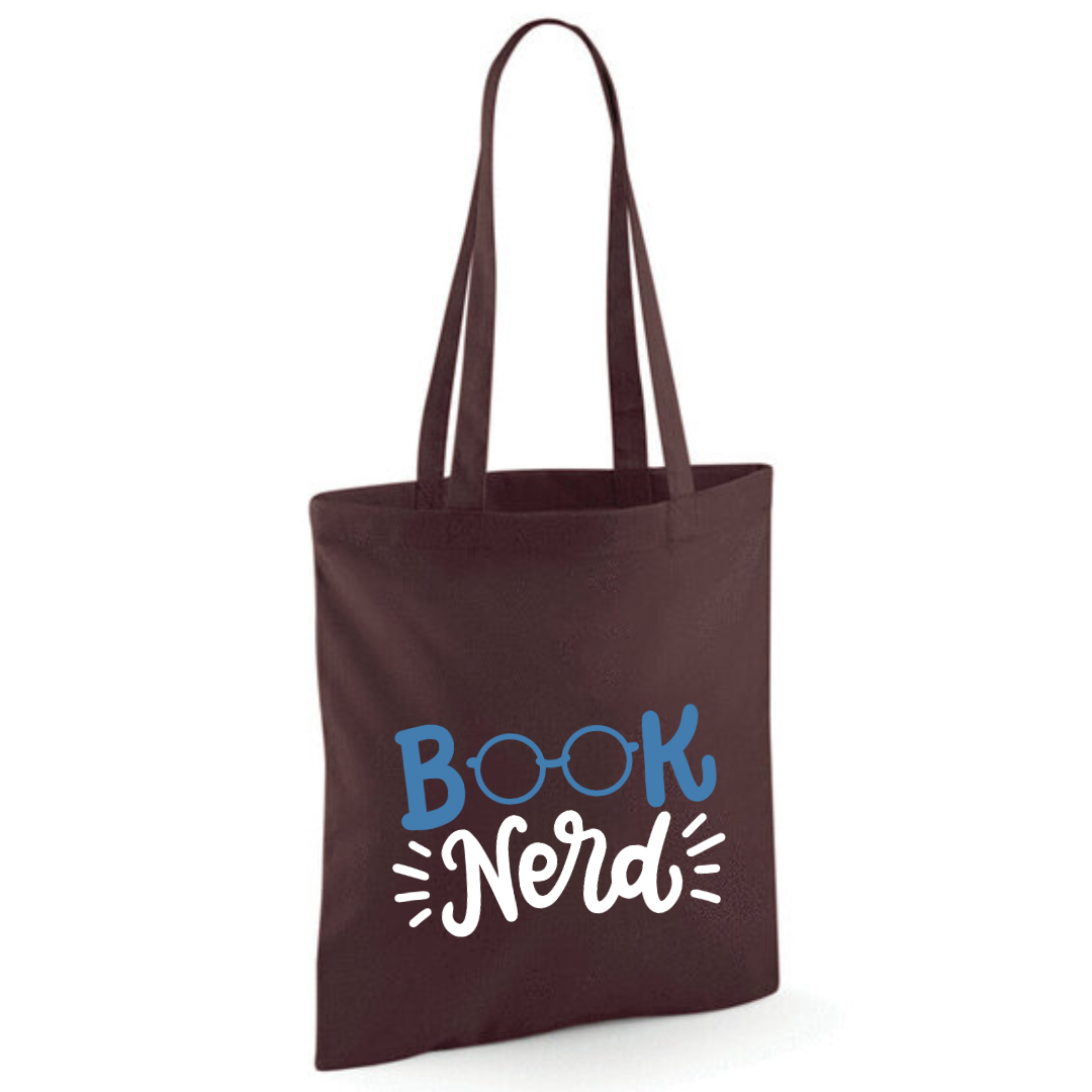 "Book Nerd" Glasses Cotton Tote Shopper - lots of colours